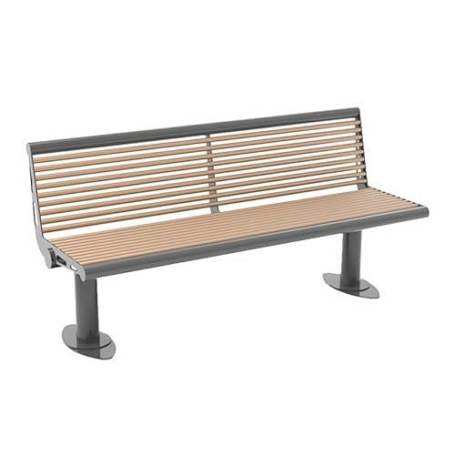 Gartenbank Ganzstahl-Außenbank, Gartenbank im Freien mit Rückenlehne, armlos, Stabiler Metall-Freizeitsitz for Terrasse, Garten, Hof, Gartenmöbel (Color : 120 * 54 * 78cm)