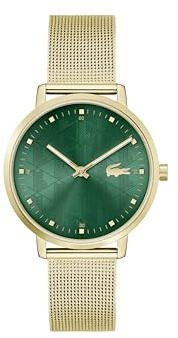 Lacoste Montre Analogique à Quartz pour Femme Collection CROCORIGIN avec Bracelet en Acier Inoxydable de Couleur Dorée - 2001356