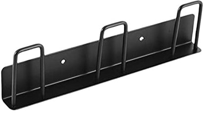 Duiaynke Becherhalter, Kaffeetassenhalter, Tassenaufbewahrungshaken, Tassenregal, Haken für Büro, Küche, Restaurant, Zuhause (3 Schlitze, schwarz)