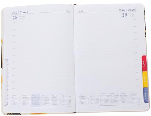 JEWEDECO Notizblock aufnehmen buch kalender büroartikel Leichtes und tragbares Notizbuch Studienplaner 2024 Notizbücher für die Arbeit Planer-Organisator Studenten Planer Notizblock Papier