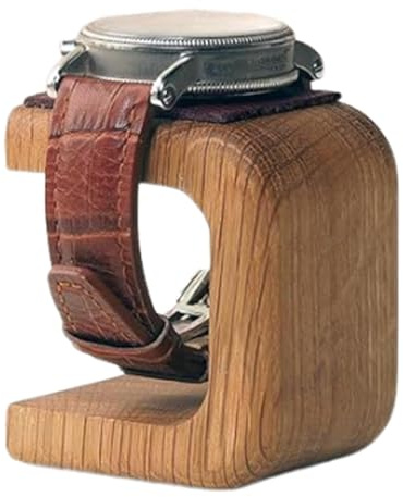 Soporte De Exhibición De Reloj De Madera - Soporte Elegante Para Reloj Soporte Para Reloj De Pulsera | Exhibición De Reloj Individual, Soporte De Reloj Con Almohadilla De Cuero, Exhibición De Soporte