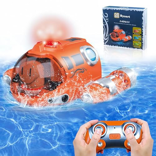 Spielzeug für Pool, Ferngesteuertes Boot Sommer Wasserspielzeug mit wiederaufladbaren Batterien für Kinder im Alter von 6-12, RC Boot Geburtstagsgeschenke für Jungen Mädchen