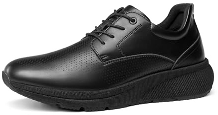 Bruno Marc Men's Lace Up Shoes,Size 8,All Black,BMUMOX2421