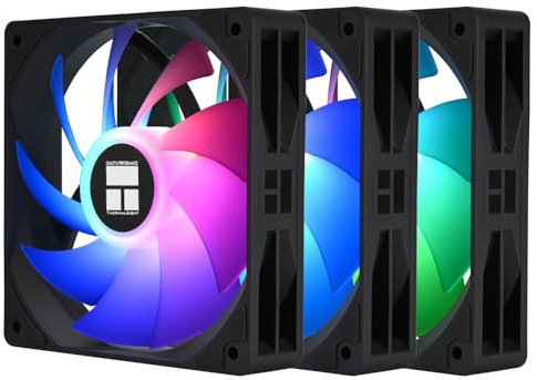 Thermalright TL-C12C-X28-S X3 - Ventilador para CPU (1550 rpm, enfriador de la carcasa del ordenador, ventilador de control PWM para refrigeración de líquidos y CPU de 28 mm de grosor)