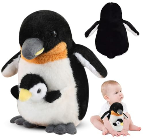 KDFSSIPE Pinguin Kuscheltier Mini Plüsch PP Baumwolle Mutter und Baby Plüschtier Kindergeschenke als Jungen oder Mädchen Geschenk Niedliche Plüschtiere 25 cm
