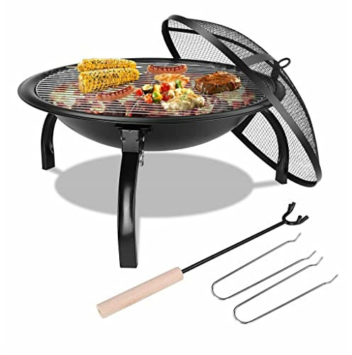 PNAJFUEL Grill Utomhusgrill Värmare Grillar Runda Eldstad Grillkamin Kolgrill Patio Campingnic Brännare Utomhus Bärbar