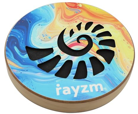 rayzm Stream Drum, 7-Inch Birch Handheld Water Flow Stream Drum for Sound Healing, Meditation, Relaxation, Music Therapy & Percussion Gift