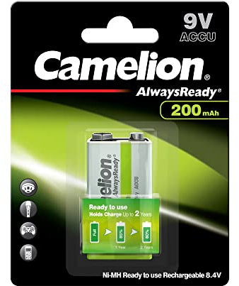 Recargables Marca Camelion Modelo CAMELION Rechargeable ALWAYSREADY 9V 200MAH X1