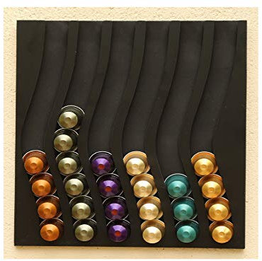 Cafedeco porte capules support distributeurs compatible capsules nespresso 6BK 33x32x1cm