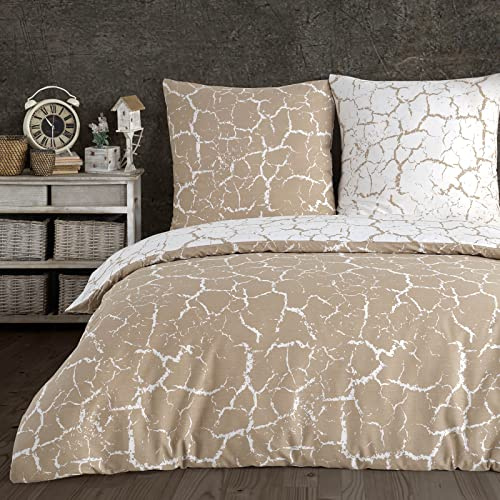 Biancheria da letto, set per l’estate in lino, con federe, 2 – 3 pezzi, con cerniera, 3 dimensioni, in vari disegni, 6, 200 x 220 cm