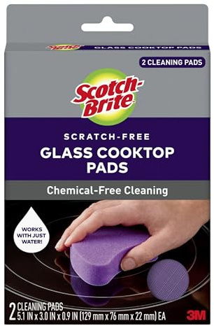 Scotch-Brite™ Glass Cooktop Pads , 5.1INx3.0 IN x0.9 IN , ( 129mm x 76mmx 22mm) EA