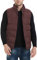 SUNDAY ROSE Men's Outerwear Puffer Gilets Jackets Windproof Zipper Pocket Warm Body Warmers Burgundy XL