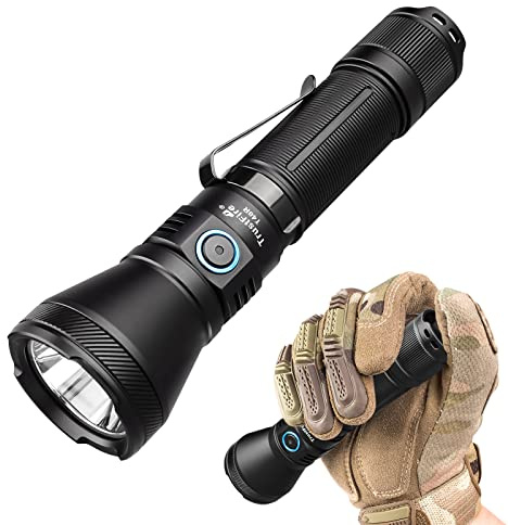 TrustFire T40R Taschenlampe LED, 1800 Lumen Taschenlampe Extrem Hell Taktische Taschenlampe 550 METER Reichweite LED Taschenlampe Aufladbar IP68 Wasserdicht