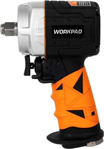 WORKPAD Avvitatore ad aria compressa, coppia di rilascio massima 750 Nm, uscita virale 12,7 mm (1/2 pollice), ideale per l'uso in spazi ristretti.