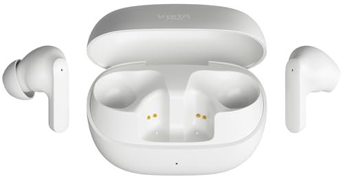 Vieta Pro Auriculares Inalámbricos True Wireless con Bluetooth 5.4, ANC -25 dB, Cascos con Micrófono, Batería de 33 Horas, Resistencia al Agua IPX4, Cancelación de Ruido | Double. Blanco