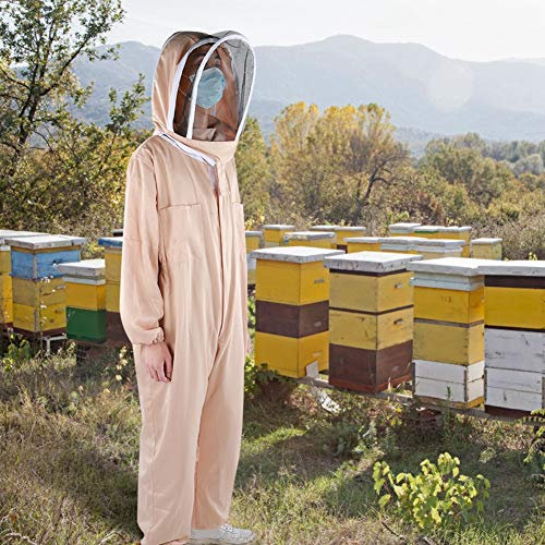 Qukaim Bee Suit Bienenzuchtbecher Kit, Queen Aufzuchtsystem, inklusive Imkerzellenbecher, Polyester Imkerjacke Anzug, Imkerschutzkittel, Imkerkittel, Imkerbedarf
