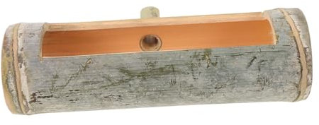 Happyyami Bambus Wasserbrunnen mit Fontänenauslauf Dekorativer Wasserspeier aus Grünem Bambus Kreativer Wasserbrunnen für Garten und Außenbereich Handgefertigte Aquarium Deko