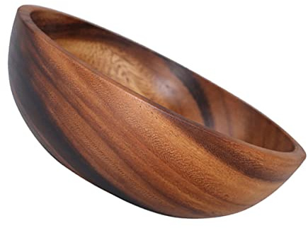 CLISPEED 1pezzi Ciotola in Legno Cocco Insalatiera Pratica per Casa Resistente e Liscia per Frutta Snack Insalata e Utilizzo Domestico