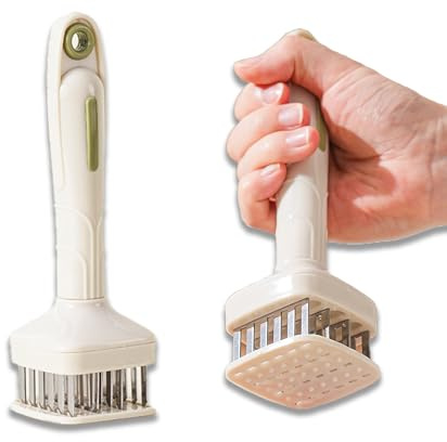 1 pezzi Batticarne Acciaio Inox Professionale, Batticarne, Strumento per Inteneritori di Carne, Adatto per cucinare varie carni in cucina, come maiale, pollo, pesce, manzo, agnello, ecc. (grigio)