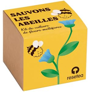 Salvamos a las Abejas | Kit de cultivo de flores melíferas | Bomba de semillas para polinizadores | Cultivar Flores para Abejas en Casa | Regalo Original y Educativo