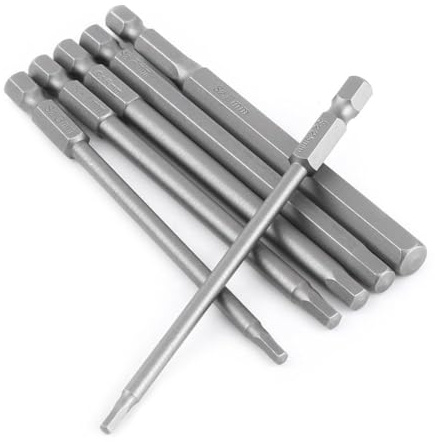 6 st 1/4 tum sexkantsskaft magnetisk skruvmejsel bit set lång skruvmejsel bit sexkantshuvud verktyg bit insexnyckel borrsats 100 mm