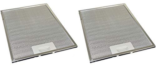Ufixt 2 x Cooker Hood Metal Mesh Grease Filter for Kitchen Extractor Fan Vent 247mm x 327mm