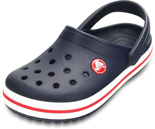 Crocs Crocband Clog T, Zoccoli Unisex - Bambini e Ragazzi, Navy Red, 25/26 EU