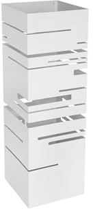 HERSIG - Paraguero Metálico - Paragueros Modernos y Decorativos - Paragueros Originales para Entrada, Recibidor, Oficina o Comercio | Paragüero de Diseño Elegante y Funcional - Diseño Lineal - Blanco