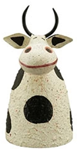 EXNER Zaunhocker Regalhocker Metallfigur Kuh schwarz-weiß als Rasse schwarz -bunt gefleckt