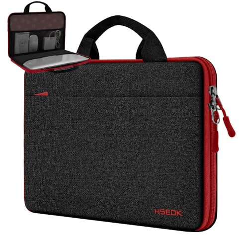 HSEOK Maletin Portatil 13-13.5 Funda Protectora Delgada Impermeable para MacBook Pro 14 2021 M1 Pro/M1 MAX A2442, MacBook Air Pro 13.3, XPS 13 y 13-13.5 Laptop Ultrabook Chromebook,B01K03