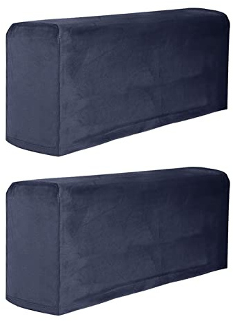 Xiaokeis 1pair Sofa Armrest Cover, Armchair Covers for Chairs and Sofas Armchair Covers Elastic Stretch Furniture Accessories Couch Protector(Navy)