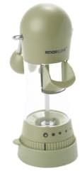 Kochblume Macinaspezie con tappo di raccolta in silicone, funzione di leva ergonomica, meccanismo in ceramica, 5 diversi gradi di macinazione, tappo di riempimento e base in silicone, colore: tortora