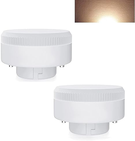 10W GX53 Ampoule LED 1000 Lumens Ampoules rondes , Remplace GX53 Halogène ou CFL 100W Économie d'énergie Sous l'armoire Éclairage d'armoire pour la cuisine Non-dimmable, AC/DC 190-260V ( Color : Warm