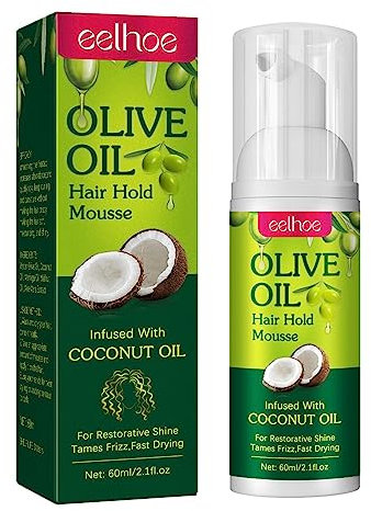 Mousse per capelli - Mousse Capelli Idratante Naturale 60ml per Acconciatura | Mousse in schiuma per capelli per un controllo 'effetto lunga durata, mousse fissante per capelli Zankie