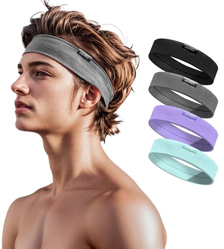 PROIRON Sweatbands Super Moisture Wicking, Unisex Sports Headband for Gym Tennis Running Exercise Basketball Cross Training Racquetball Working Out