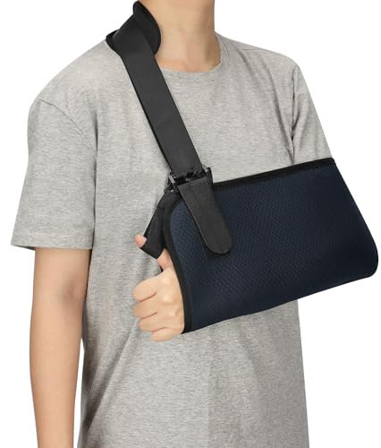supregear Armschlinge, Einstellbarer Stützriemen für Rotatorenmanschette Schulterverletzung Gebrochene & Frakturierte Knochen Netzbandage für Arm Handgelenk Ellbogen Linke/Rechte Arme, Männer/Frauen