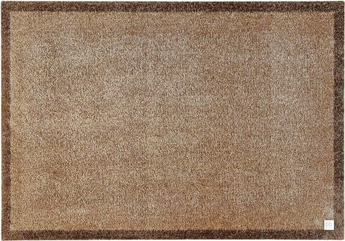 Barbara Becker Fußmatte Touch, Schmutzfangmatte waschbar, für Eingangsbereich Wohnungstür, Fußabstreifer, Türmatte, Braun, 50 x 70 cm