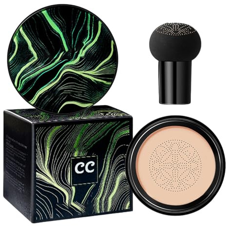 Base Maquillaje Mujer, Cc Cream Moisture Cushion Foundation, Silky Cream, Cabeza De Cojín De Aire Líquida Fundación, Cabeza De Mushroom Resistente Al Agua, Hidratante Corrector, Duradero, Regalos