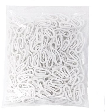 Honbay 200pcs White Plastic Curtain Hooks for Window, Door and Shower