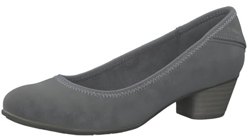 s.Oliver Damen Pumps Kleiner Absatz Elegant, Grau (Graphite), 40 EU