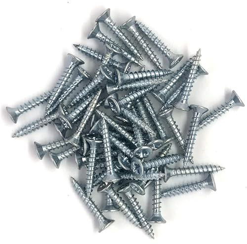 4mm x 16mm Small Steel Countersunk Wood Screws - Chipboard Screws (Pack of 20) A05ABC
