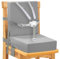 Toddler Booster Seat for Dining Chair, 5 Point Buckle Stronger Security 2Pcs PU Waterproof Easy Cleaning Kids Booster Seat Dining, Adjustable Seat Belts & Non-Slip Bottom (Grey-2)