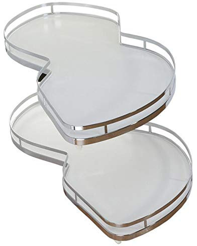 WJYCGFKJ Gabinete de Cocina esquinero extraíble para Almacenamiento de Cocina, Armario esquinero extraíble para gabinete de 36 pulgadas/900 mm, carrusel Doble Estante, carrusel esquinero de Cocina