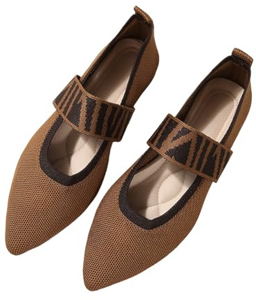 Generisch Mocasines Bailarinas para Mujer - Zapatos Bailarina Sin Cordones Antideslizantes Planos Cómodos Zapatos de Verano Zapatos Tradicionales Punta Puntiaguda Elegantes Zapatos Casuales Suaves