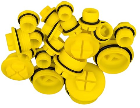 Tappo a tappo in plastica filo d'acqua filo tappo di blanking maschile per lavatrice, decoratori spina radiatore per il tubo del rubinetto per lavatrice 20 pezzi M16x1.5