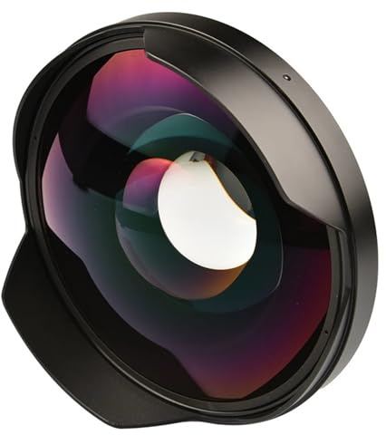 Adaptador de Lente Gran Angular Ultra Ojo de pez 0.3X de 52 mm / 58 mm / 62 mm / 67 mm / 72 mm con Parasol, Solo for videocámaras y cámaras de vídeo.(67MM)