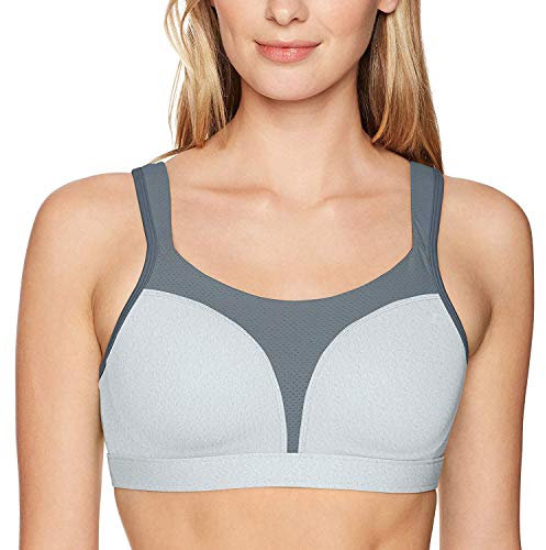 Champion Women's Spot Comfort Full Support Sports Bra, Oxford Heather/Medium Gray, 42C UK
