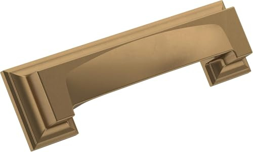 Amerock | Cabinet Cup Pull | Champagne Bronze | 3 inch & 3-3/4 inch (76mm & 96 mm) Center-to-Center | Appoint | 1 Pack | Drawer Pull | Cabinet Handle | Cabinet Hardware