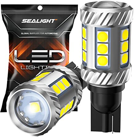 SEALIGHT 921 LED Bulb Reverse Light, W16W 912 906 T15 Backup Light 1000% Brighter Super Bright 921 Bulbs with Projector for Reverse Light Bulb 6000K White, Pack of 2