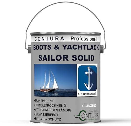 Bootslack Yachtlack glänzend Contura Holzlack Thekenlack Klarlack Außen Holzschutz (2,5 Liter)
